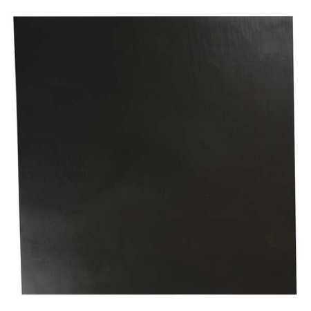 E. JAMES 1/8' 2-Ply Cloth Inserted Neoprene Rubber Sheet, 12'x12', Black, 60A, 7710-1/8NEO2-A
