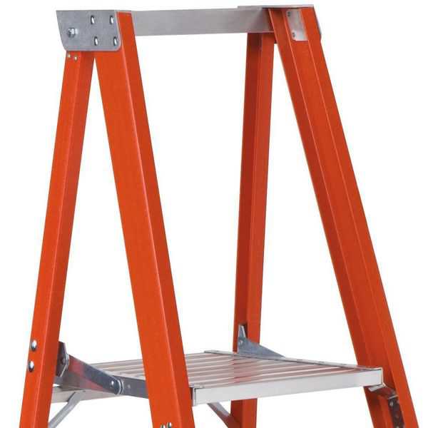 Louisville Ladder FP1506 6 ft. Fiberglass Platform Ladder, Type IA, 300 lbs Load Capacity
