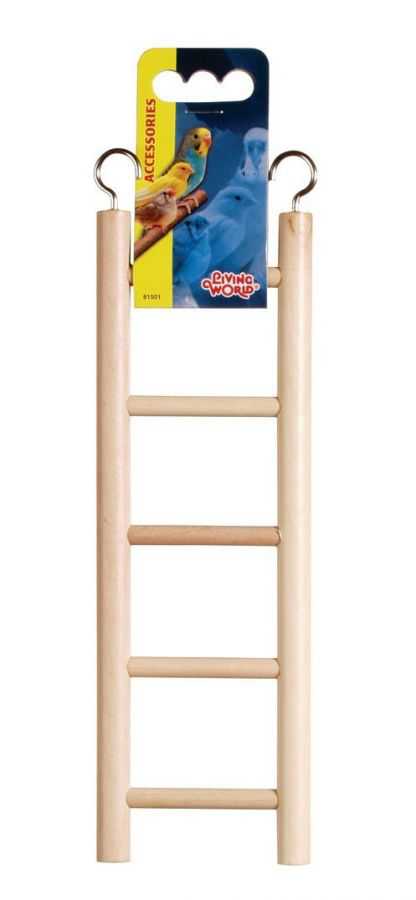 Living World Wood Ladders for Bird Cages 8.75' High - 5 Step Ladder - Pack of 3