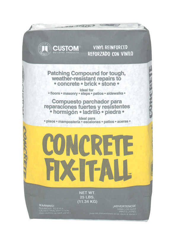 Fix-It-All DPCFL25 Multi-Purpose Patching Compound, 25 lb, Gray, Powder
