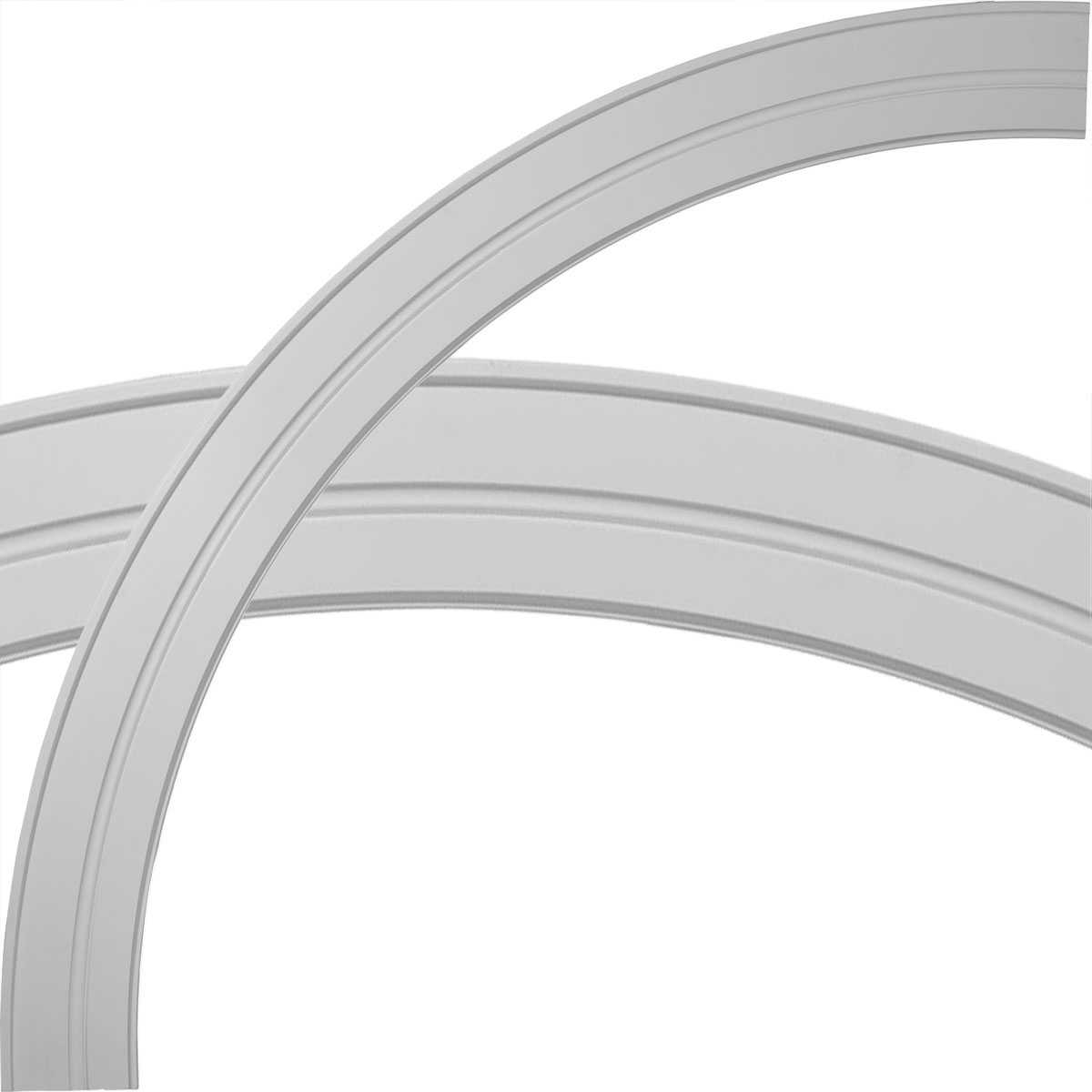 84 3/4'OD x 74 1/4'ID x 5 1/4'W x 1'P Milton Ceiling Ring (1/4 of complete circle)