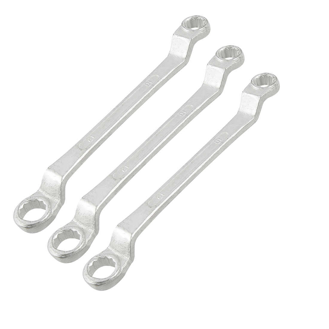 Unique Bargains 3 Pieces Metric 10mm 12mm Double Ended Box End Wrench Spanner