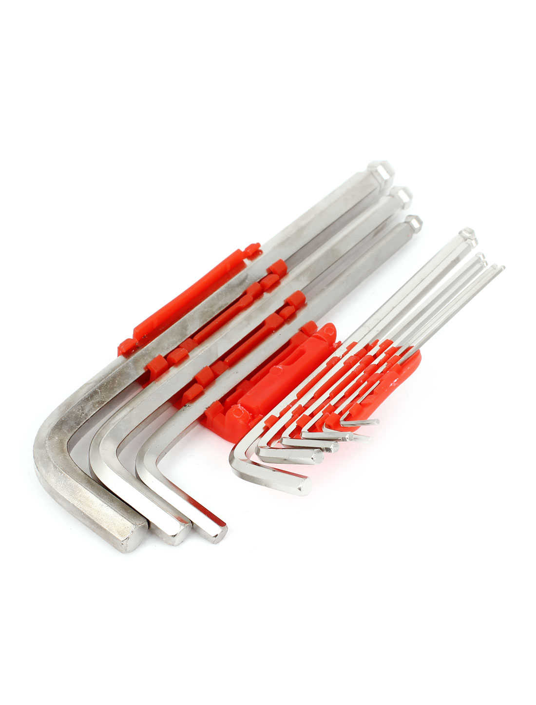 Unique Bargains 9pcs 1.5mm-10mm L Shaped Ball Point Metric Hex Key Wrench Set Hand Tool Hardware