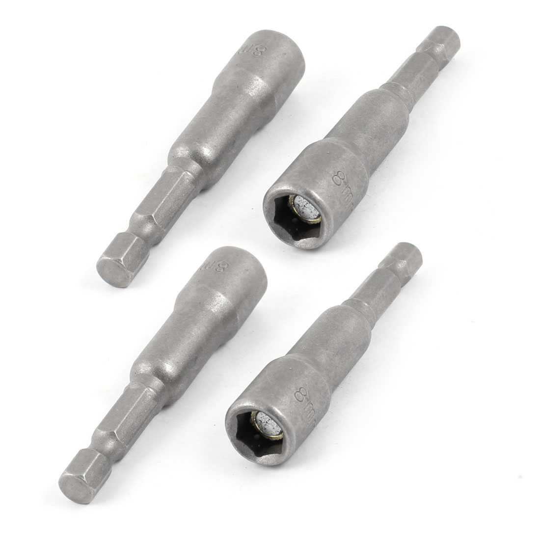 4 Pcs 65mm Length Hex Socket Wrench 1/4' Shank 5/16' Magnetic Nut Setters Driver