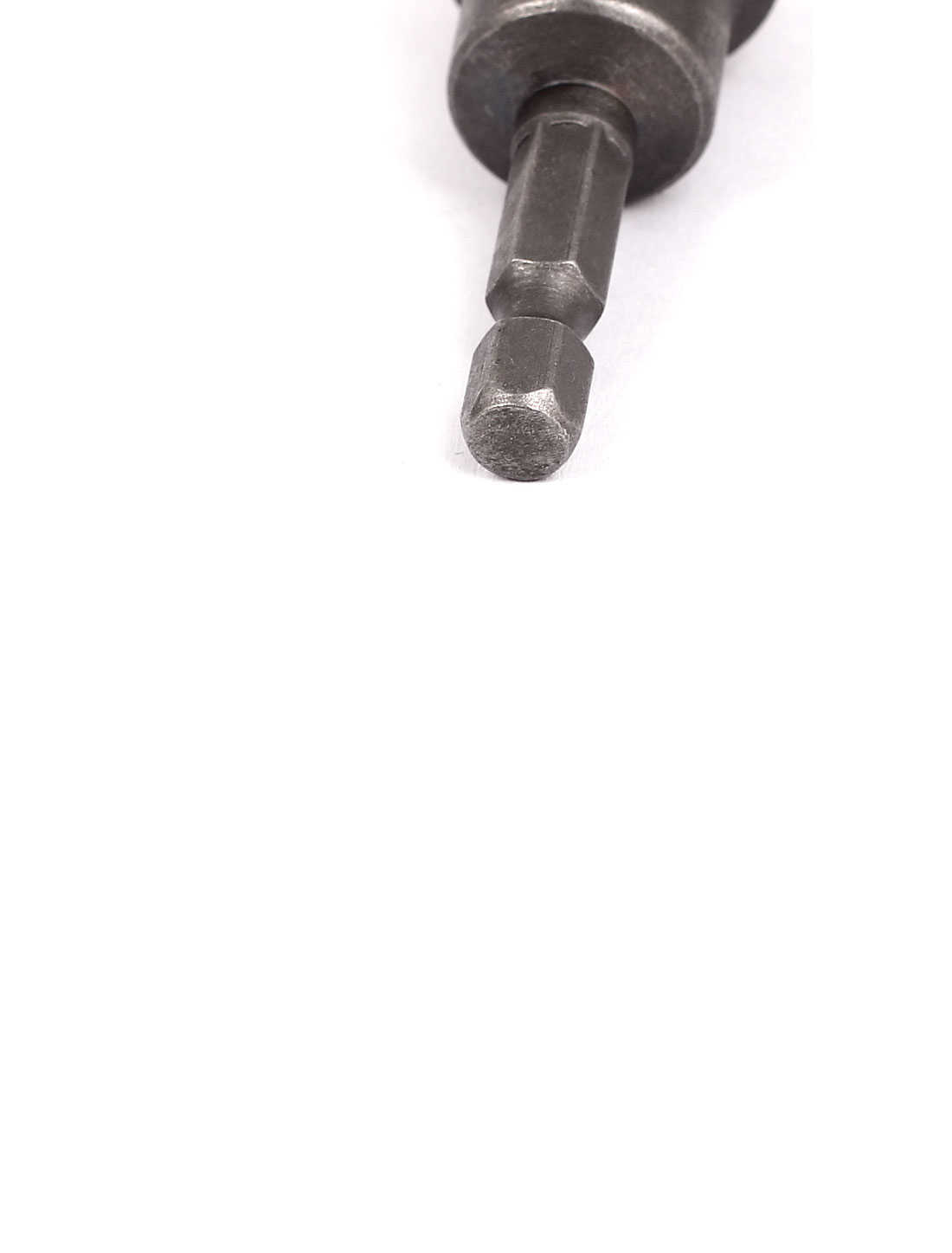 Unique Bargains 1/4' Shank 15mm Hex Socket Impact Nut Setter Driver Bit Adapter Silver Gray 5pcs