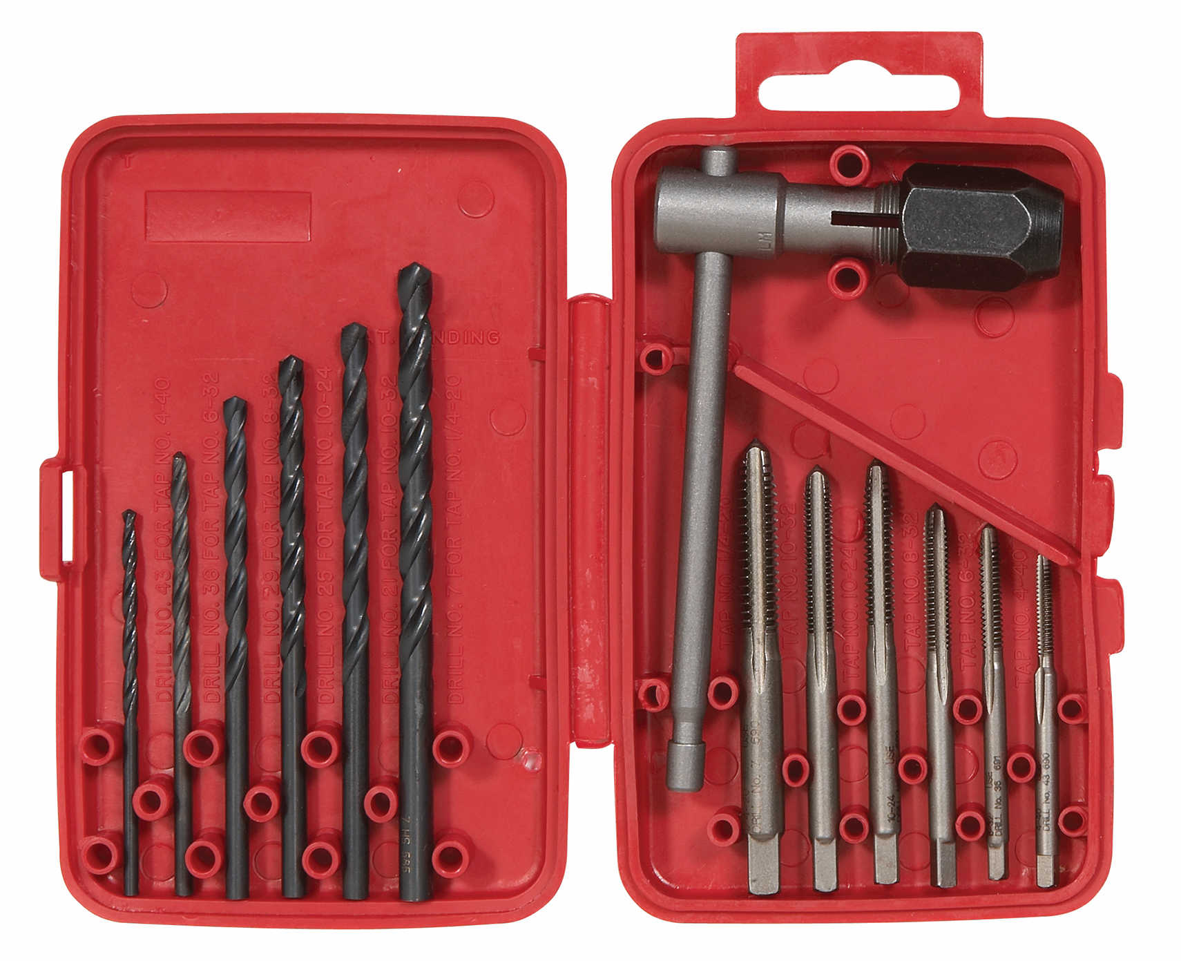 Vermont American 21698 Electrician Drill and Tap Set, 13 Pcs