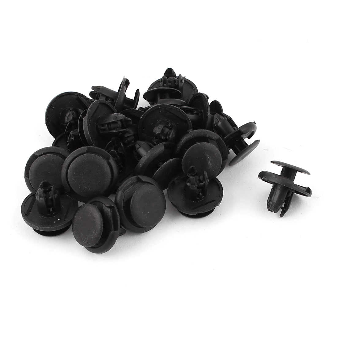 20 Pcs Black Plastic Splash Guard Fastener Rivet Clips 8mm x 10mm x 19mm