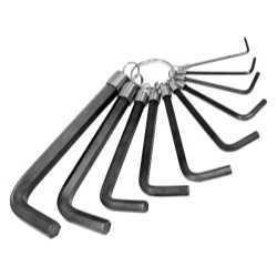 10 Piece SAE Hex Key Set on a Ring