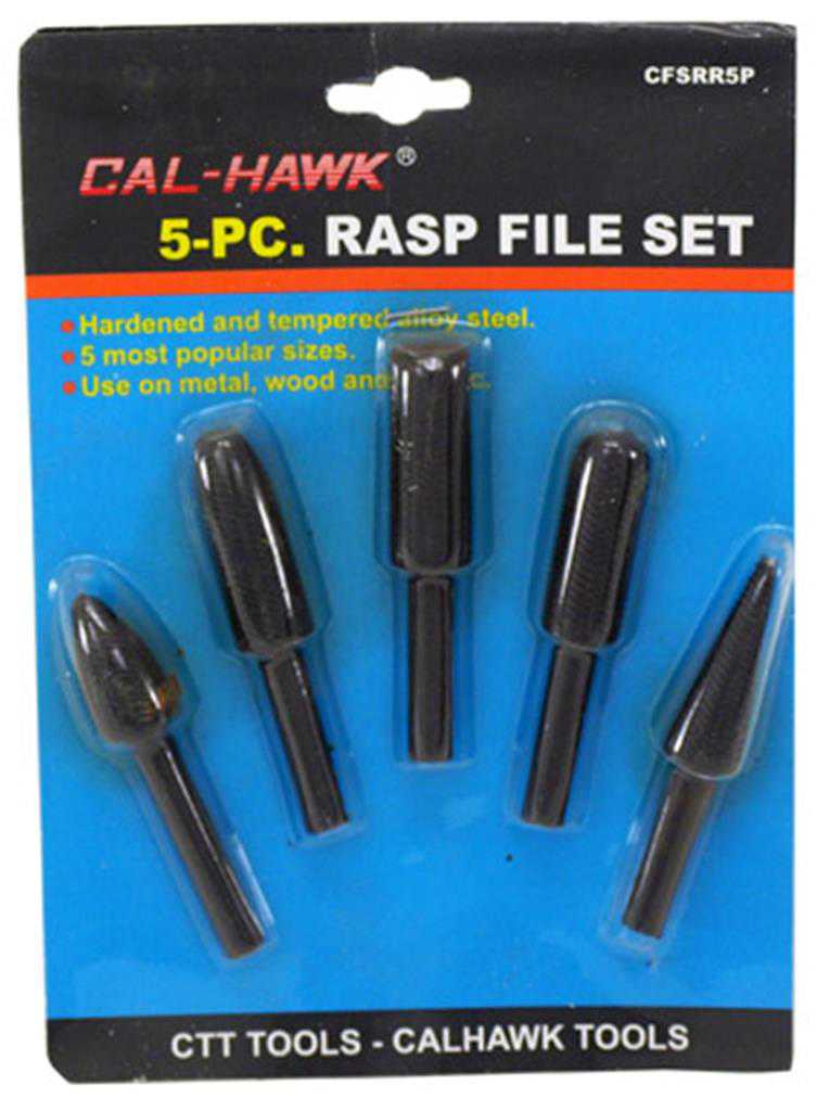 Cal Hawk Tools 5-pc. Rasp File Set