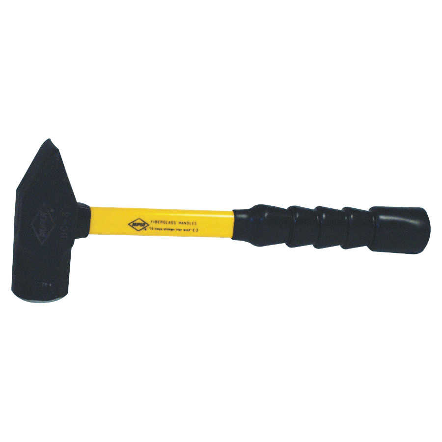 Nupla Blacksmiths' Cross Pein Sledge Hammer, 3 lb, 14 in Classic Fiberglass Handle, SG