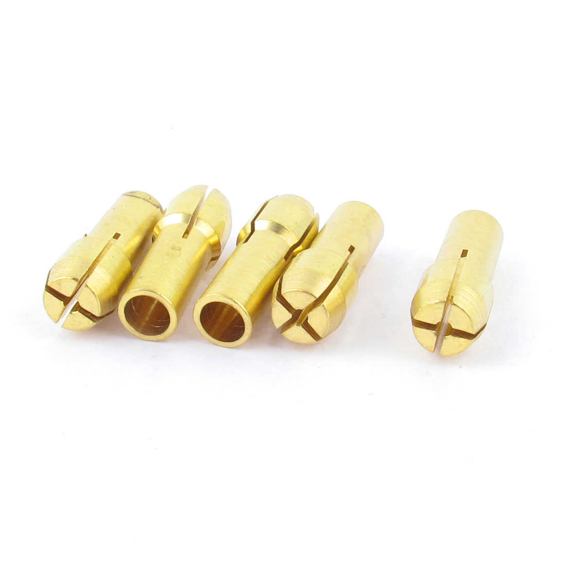 5 Pcs Gold Tone 1.2mm Clamping Dia 5mm Shank Dia Brass Collet Rotary Tool