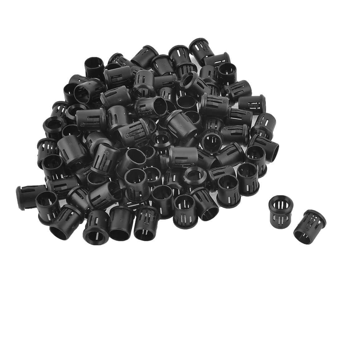 Unique Bargains 100 Pieces Black Plastic 8mm Diameter LED Lamp Casing Holder Support
