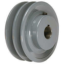 3.95' x 1-1/8' Double V Groove Pulley / Sheave # 2BK40X1-1/8