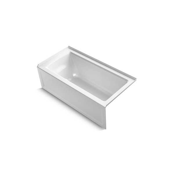 Kohler K-1946-Ra Archer 60' X 30' Alcove Bath With Integral Apron, Integral Flange And Right-Hand Drain