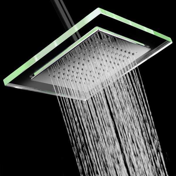 AKDY SH0078 9' Rainfall Shower Style Head Contemporary Modern Home Bathroom Luxury Square