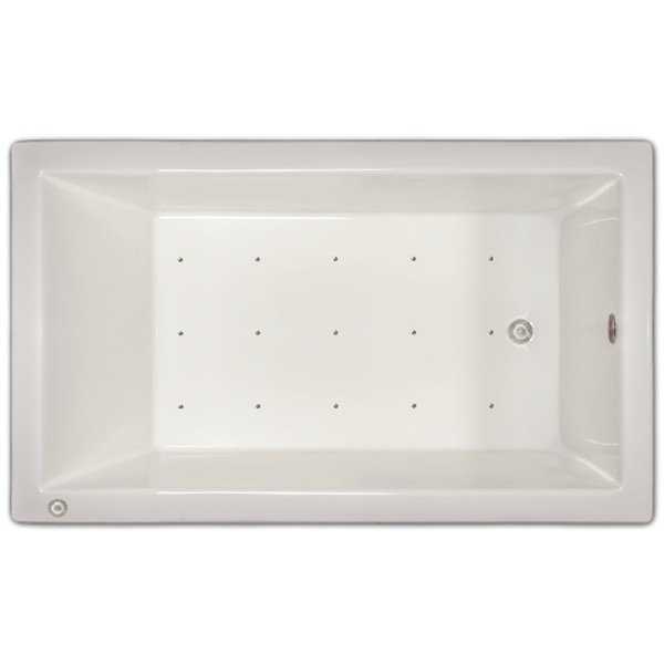 Signature Bath White Acrylic 59.5-inch x 35.5-inch Drop-in Air Bath