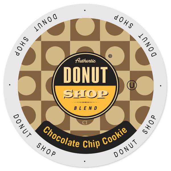 Authentic Donut Shop Blend Chocolate Chip Cookie Single-serve Keurig K-cup Portion Pack