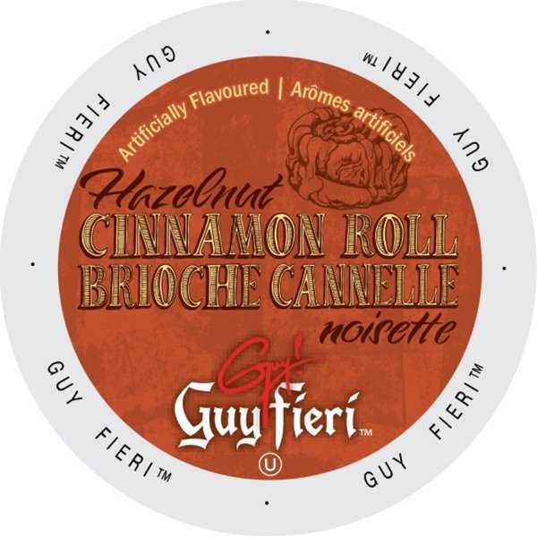 Guy Fieri Coffee Hazelnut Cinnamon Roll Single-serve Portion Pack for Keurig K-Cup Brewers